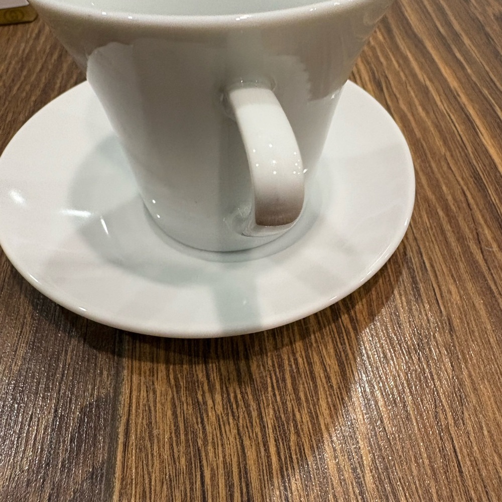Sweet Life White Ceramic Espresso Cup & Saucer Set - Picture 5 of 5
